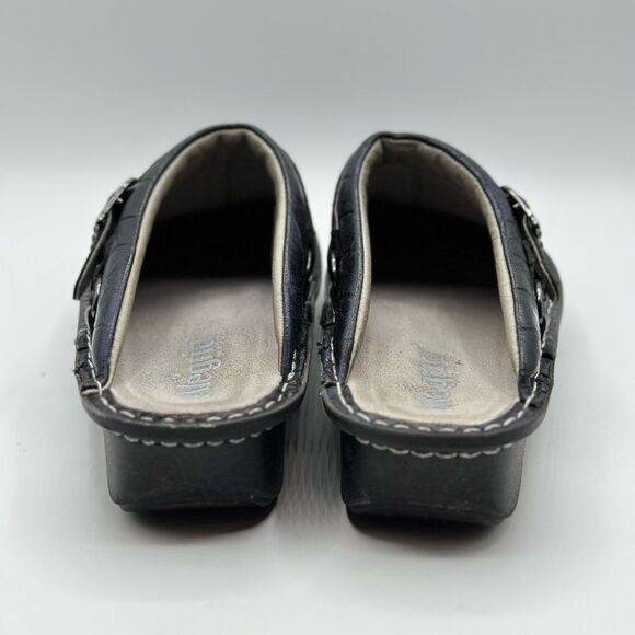 Alegria Women's Seville Clog Blue Croc Leather - Picture 5 of 9